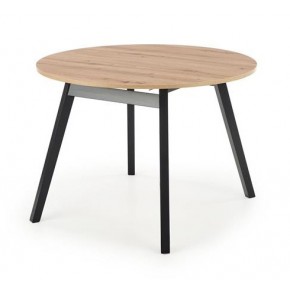 Стол обеденный HALMAR RUBEN дуб артизан/черный 102-142/102